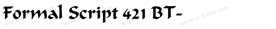 Formal Script 421 BT字体转换